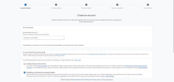 Setting Up Your Google Analytics data measuring account